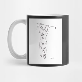 Ben Hogan  ~  sumi-e ink line drawing of the legendary golf master Mug